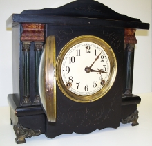 Black Wood Mantel Clock