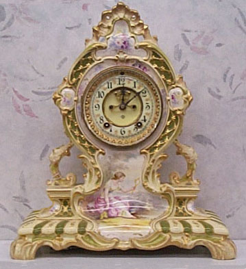 outside escapement porcelain clock