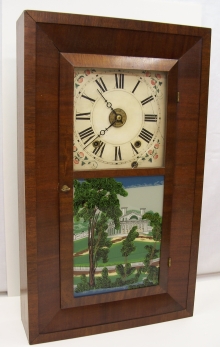 Flat OG 30 Hour Wooden Works Mantel Clock front