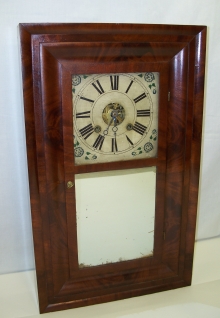 Mahogany Veneered OG Mantel Clock