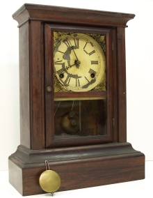 Rosewood Veneer Mantel Clock.